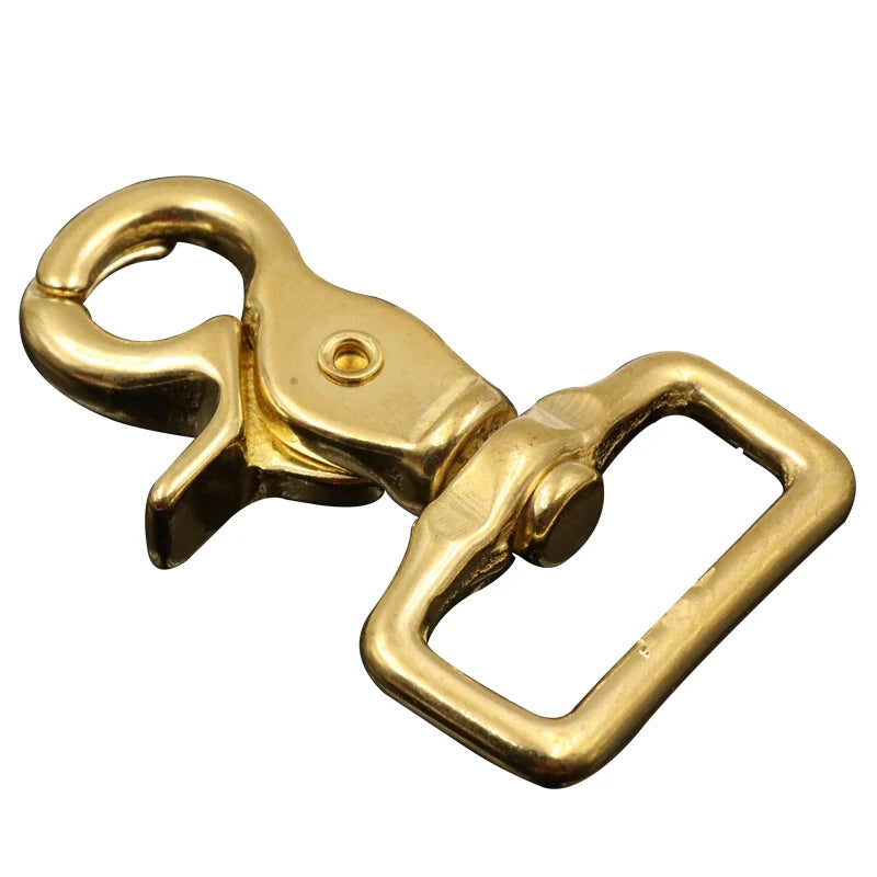 Metal Pet Collar Belt Carabiner Dog Snap Hook 25mm Brass Swivel Snap Hook