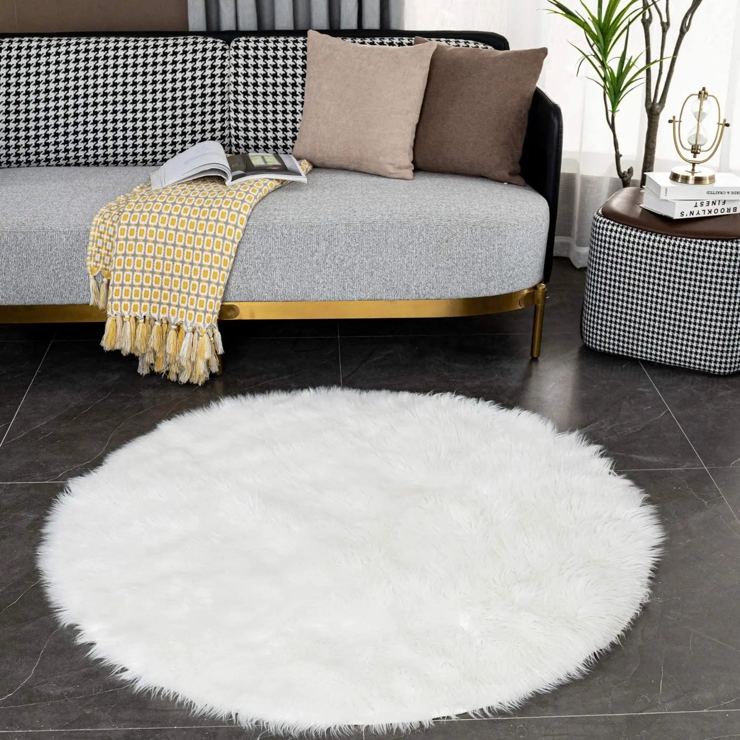 Ultra Soft Sheepskin Carpet Living Sofa Cushion Plush White Long Fur Rugs Faux Sheepskin Fur Rugs