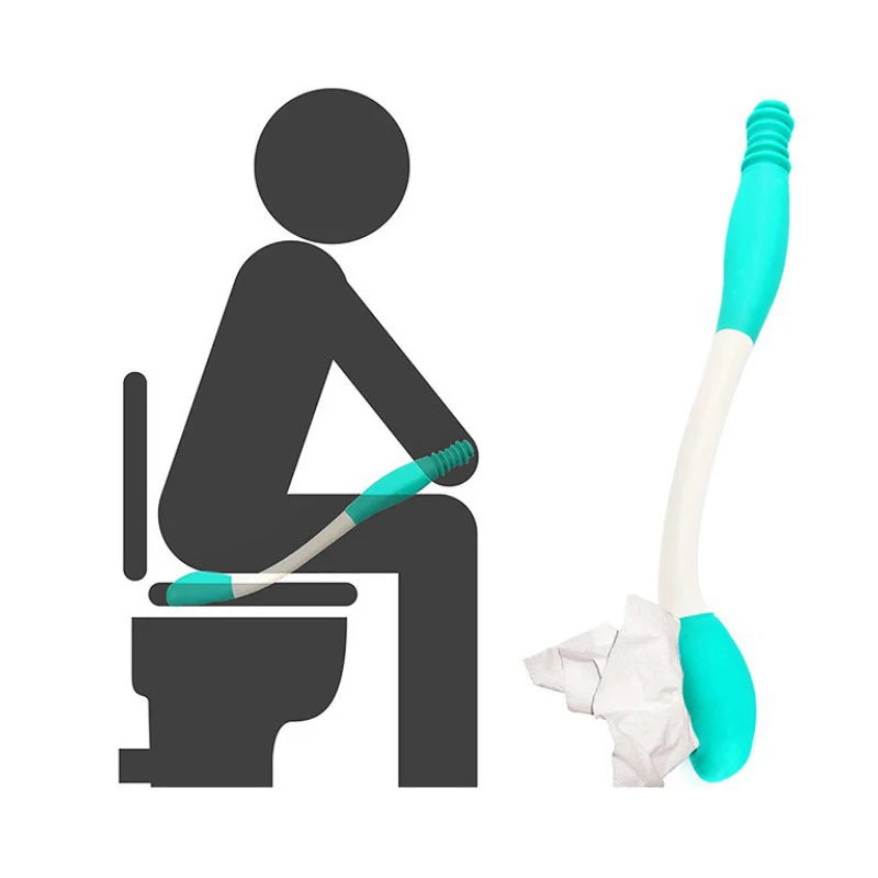 Long Reach Comfort Wiping Toilet Aids ToolsExtends Your Reach Over 15" Grips Toilet Paper or Pre-Moistened Wiping