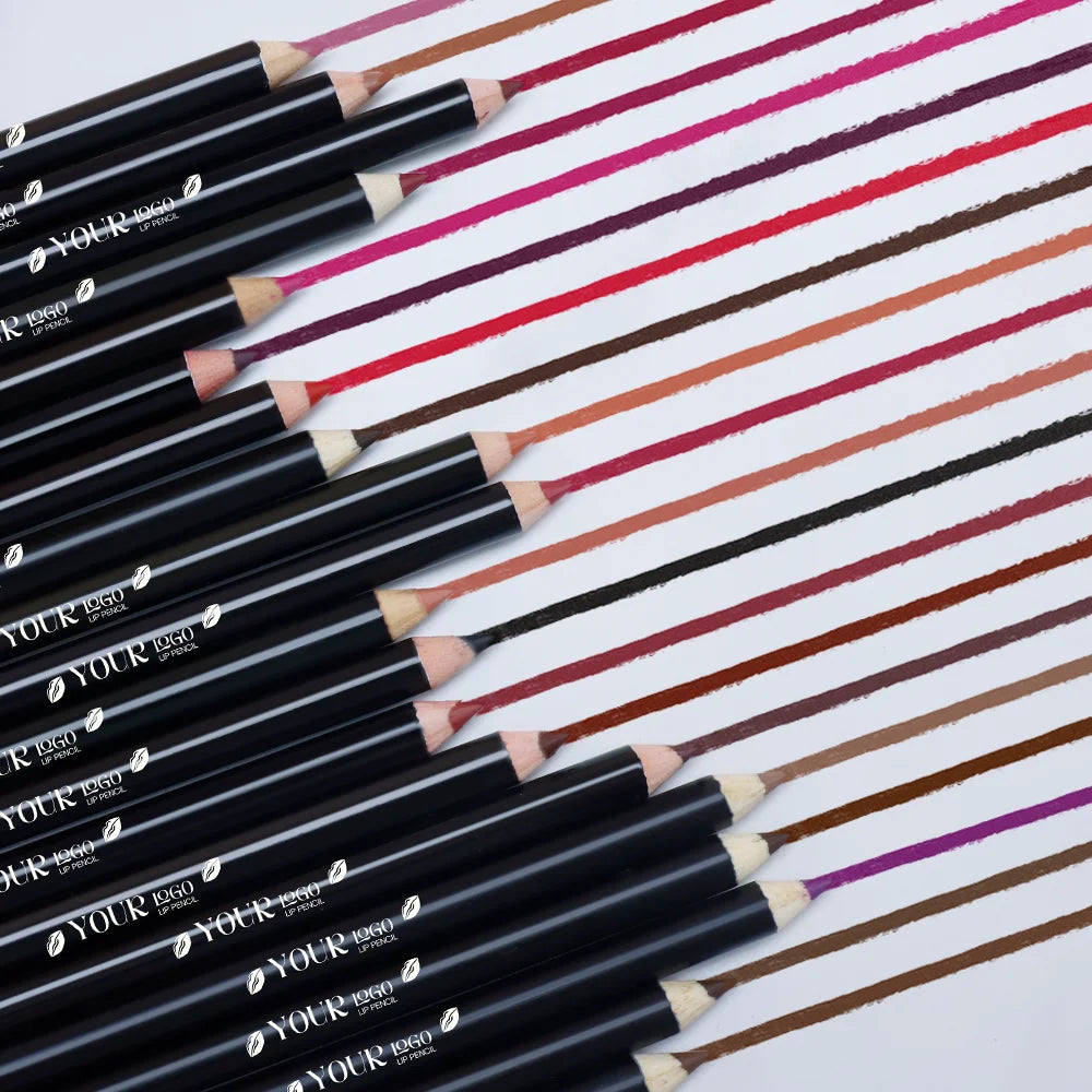 Wholesale Cosmetics 20 Matte Colors Private Label Waterproof Long Lasting Matte Makeup Smoothly Lipliner Pencil Lip Liner