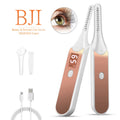 Wonderful Private Label Small Portable Unique Rechargeable Electronic Rose Pink Eyelash Curler with Comb