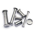 Manufacturer Custom Stainless Steel Pan Head Male Female Double Cap Semi-Tubular Rivets Silver Polished ISO Standard Industrial
