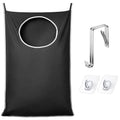 Custom Large Hanging Laundry Hamper Bag Foldable Nylon Convenient Hooks Space-Saving Storage for Dirty Clothes Large Capacity