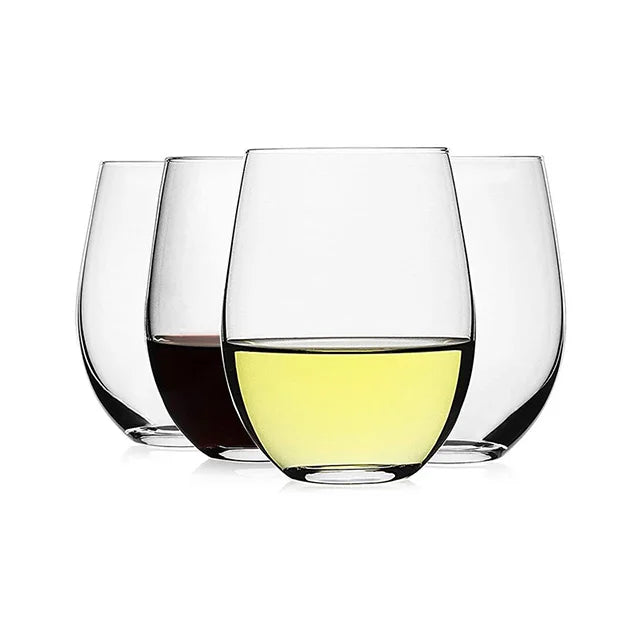 48 Pack Hand Blown Modern Crystal Clear Stemless Toasting Champagne Flutes Glasses Cup for Birthday Wedding