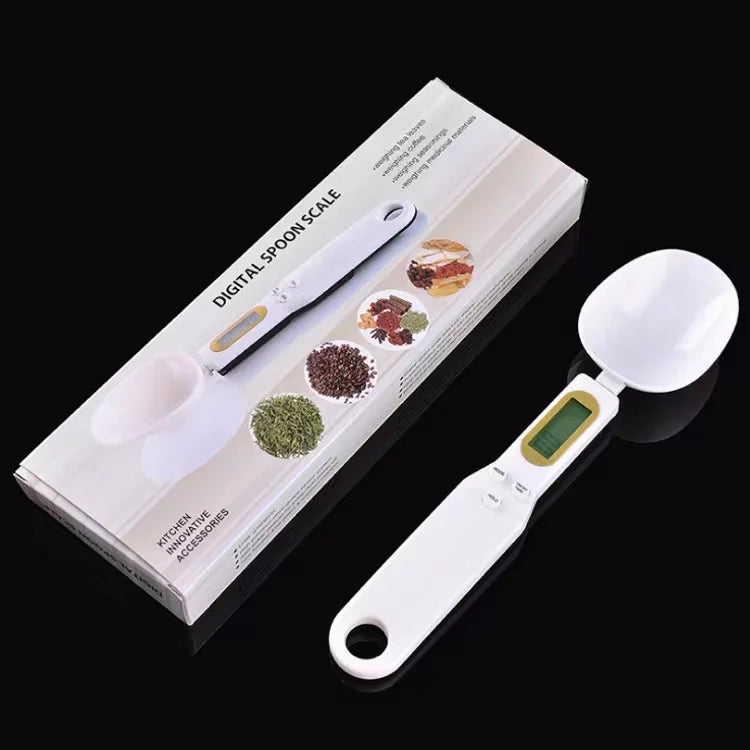 Home Kitchen Electronic Weighing Measuring Spoon Scale ABS Digital Display Battery Powered 500g Capacity G/oz/c/gn Units