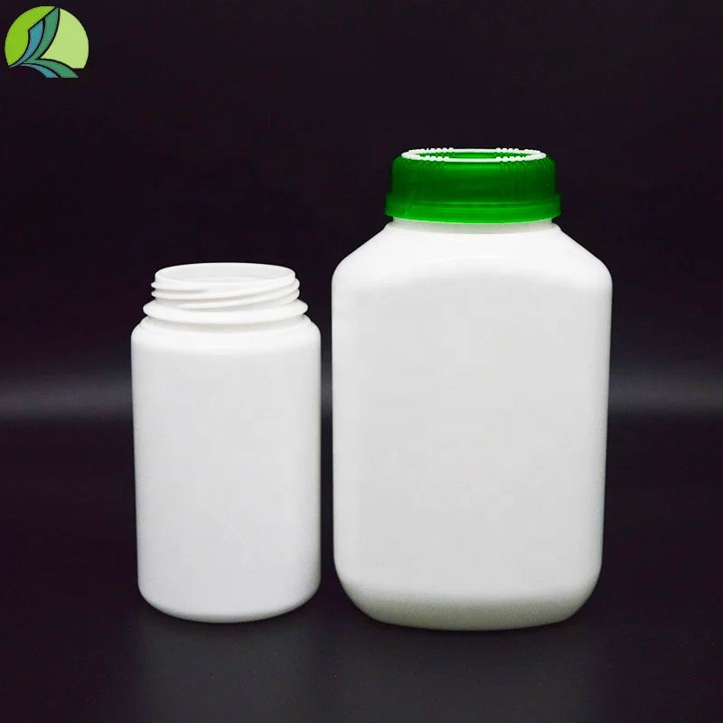 250ml500ml White Plastic Medicine Bottle HDPE Medicine Capsule Vitamin Tablet Solid Medicine Bottle with Leak-proof Ring