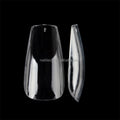 NADECO Half Buffed Soft Gel Tips Medium Coffin Ballerina Half /Full  Matte Inside Free Polish False Nail Tips
