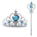 Classic Princess Girl Tiara Crown with Wand
