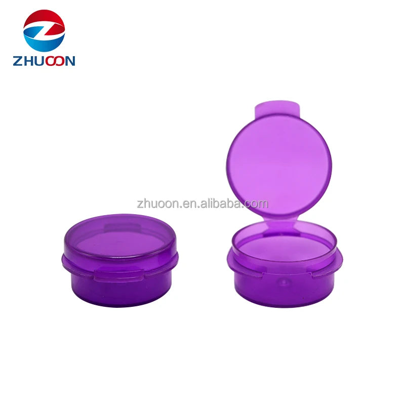 1ml 3ml 5ml 10ml Plastic Flip Top Cosmetic Jars Sample Containers with Lid for Food Packaging