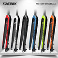 TOSEEK Factory Wholesale Mtb Fork Full Carbon Straight Rigid Disc Brake MTB Front Fork BMX 26/27.5/29er Inch Mountain Bike 9mm