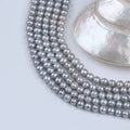 Zhuji Wholesale 7-8mm Gray Potato Natural Freshwater Stand for Jewelry Making