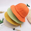 Custom Embroidery Printed Logo Blank Flat Sun Visor Kindergarten Children Yellow Bucket Hat Graduation School Activity Cap Hat