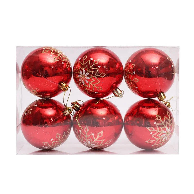 SHUANGAYUN Wholesale Christmas Shiny Painted Ball for Holiday Decoration Supplies Ornament Craft Gifts Bolas De Navidad