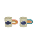 Underglaze Hand-painted Clouds rainbow Cup Creative Handle Ceramic Personalized Coffee Milk Mug