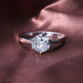 M22A Abiding Women Wedding Jewelry Genuine White Gold GRA VVS D 1CT Round Moissanite Engagement Ring Real Gold Jewelry