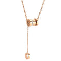 Hot Selling Fashion Simple Roman Numerals One Ring Custom Necklace Stainless Steel Necklace Rose Gold Necklaces for Women