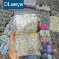 OLeeya 100% Good Feedback Non Hotfix Rhinestones Flatback Crystal Glue on Strass Diamond Rhinestones for Garment Decorations