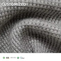 Grey 70% Bamboo 30% Organic Cotton Eco-Friendly Stretch Knitted Waffle Fabric for Towels Activewear & Sleepwear
