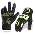 Customized Leather Mountain Bike Glove with LED Light Flash Silicone Palm Anti-Slip for Night Riding