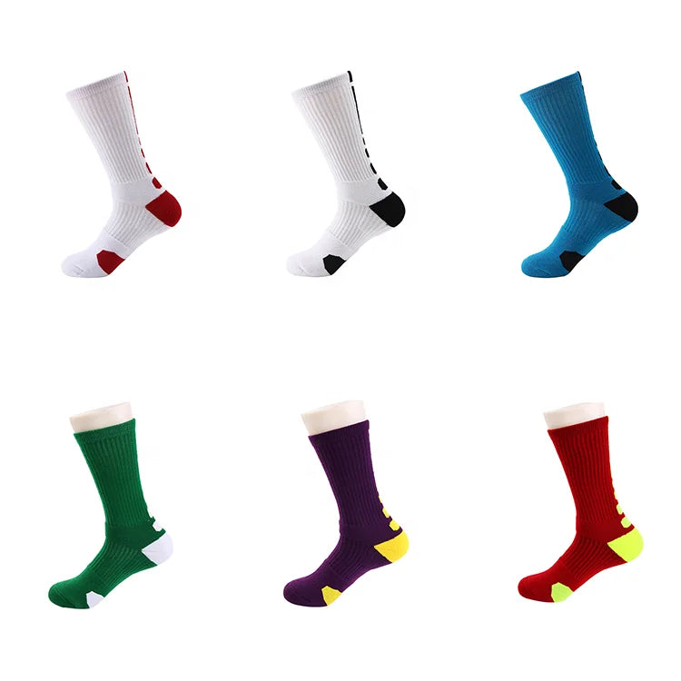 Good Quality Cotton Basketball Elite Sport Socks Knit Athletic Sports Sock Basketball High  Socks
