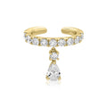 LOZRUNVE Custom Jewelry 925 Silver 18k Gold Zirconia Ear Cuff No Pierce Clip On Earring