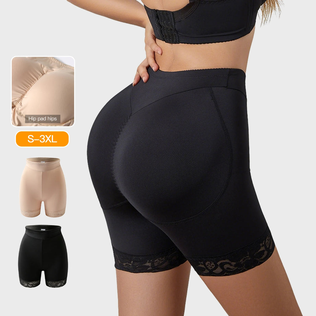 Women's Seamless Shapewear Bigger Butt Enhancer With Padded Lace Fabric Bodysuit 3D Corsets Pattern Buttock Underwear