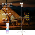 Trustfire 6500K Floodlight Camping Lights 10000mAh Telescopic Lantern Tripod RGB Atmosphere Light Fill Light Flashlight CRI90