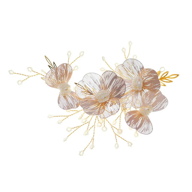 Hot Selling Flower-Leaf Crystal Bridal Wedding Hair Accessoriesfor Brides Headpiece Bridal Headband for Bridesmaid Flower Girl