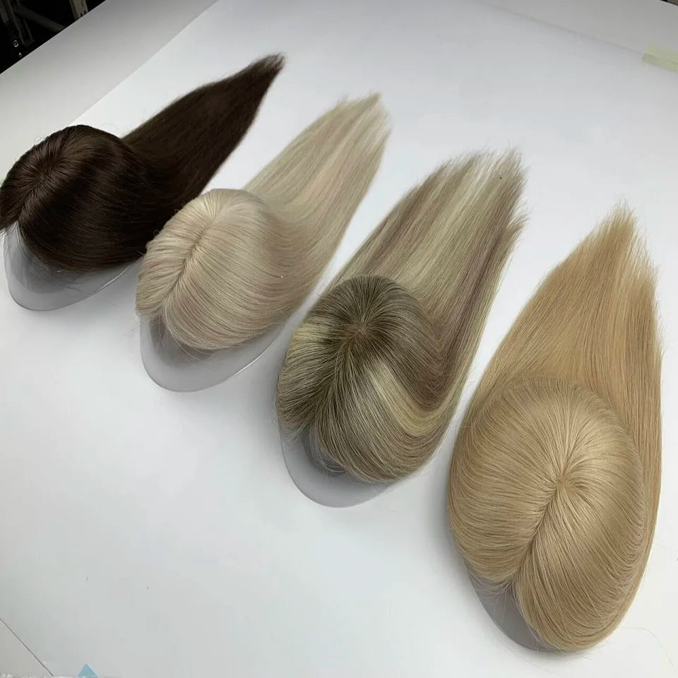 14'' Long 3x5'' Net Soft Straight Hair Extensions Real Human Hair Natural 30% Thick Hair Extensions