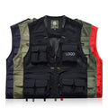 New Style Fashion 100% Nylon Men's Multi Pockets Vest Sport Climbing Fishing Vest Casual Waistcoat