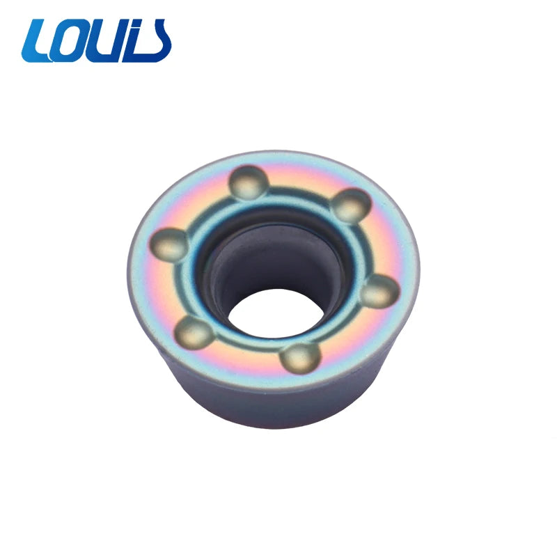 Louis Titanium Alloy Stainless Steel Milling Cutter Inserts RDMW1204 RDMW1605 C RDMW Colorful R6 R8 Quenched Steel PVD OEM