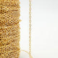 Factory Price Wholesale 1.4mm DC Cable Link 9K Solid Gold Chain Roll No Closure for Permanent Bracelet Jewelry