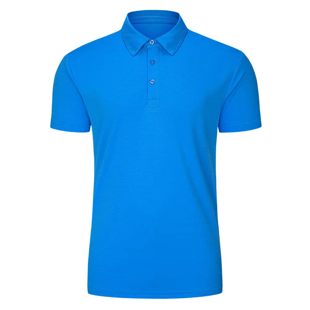 Adult Men's Summer Plus Size Regular Fit Casual Business Lapel Short-Sleeved Polo Shirt