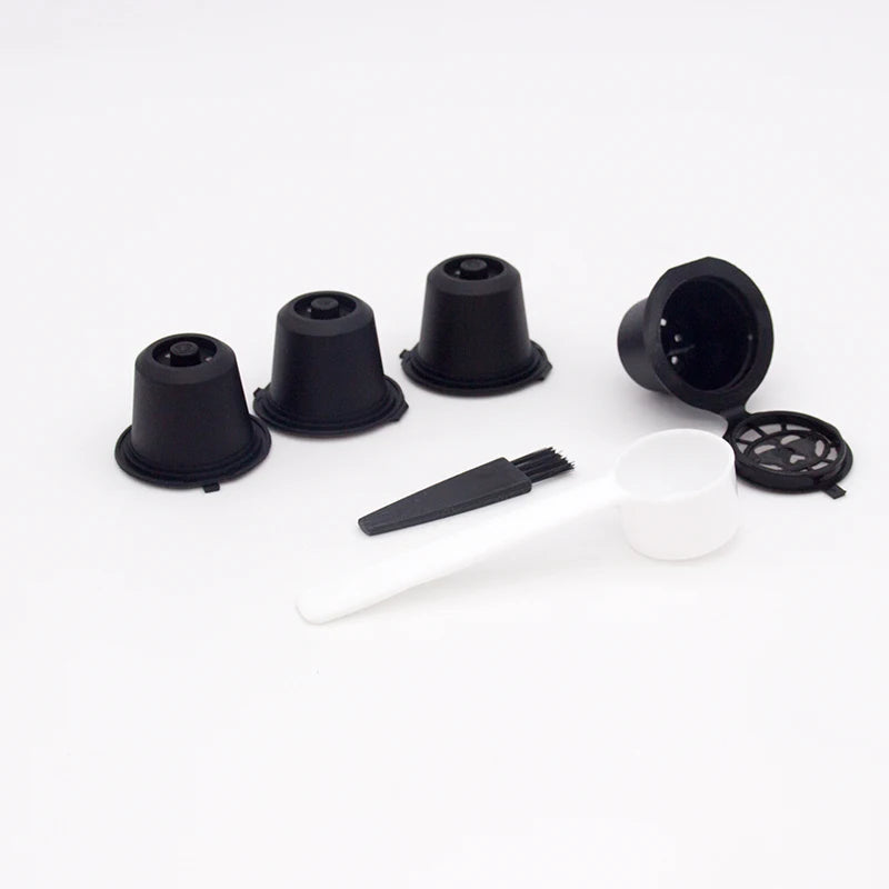 Hot Sale 4pcs Eco-Friendly Plastic Reusable Coffee Capsules Refillable Coffee Pods for Stocked