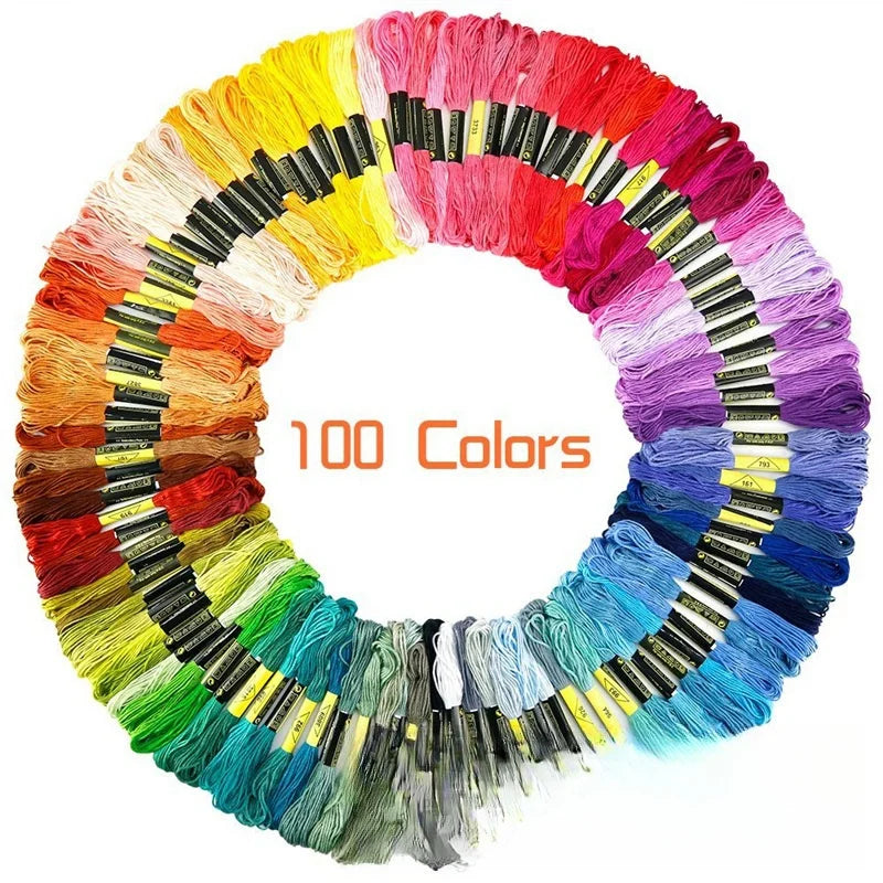 Wholesale 50/100/125/200 Colors Embroidery Thread Set Embroidery Thread Floss Set