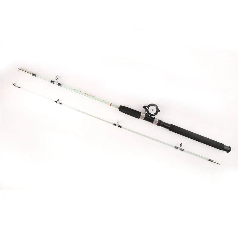 Factory Supply Winter 2-Section Fiberglass Solid Transparent Surf Rod for Saltwater Fishing Targeting Species Ice Fishing