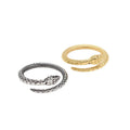 Dainty Snake Hoop Ring 18k Gold Plated Stainless Steel Snake Finger Rings for Women