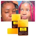 24K Gold Foil Amino Acid Handmade Transparent Soap Gentle Cleansing Facial Oil Control Moisturizing Whitening Mite Soap OEM