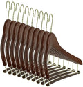 Hot Sale Quality Wooden Suit Coat Hangers with Locking Bar and Swivel Hook Heavy Duty Single Tier for Bathroom & Wardrobe Use