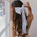 ShanHai Headwear Jewelry Hair Accessory Hair Clip New Long Lady Wedding Streamer Bow Clip Bowknot Ribbon Net Yarn Bow Hairpin