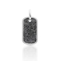 Gemnel Personalized Black CZ Dog Pendant 925 Sterling Silver Designer Necklace for Men