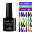 Custom Private Label Gel Polish Set 120 Colors UV Gel Vegan OEM Gel Polish Private Label Nail