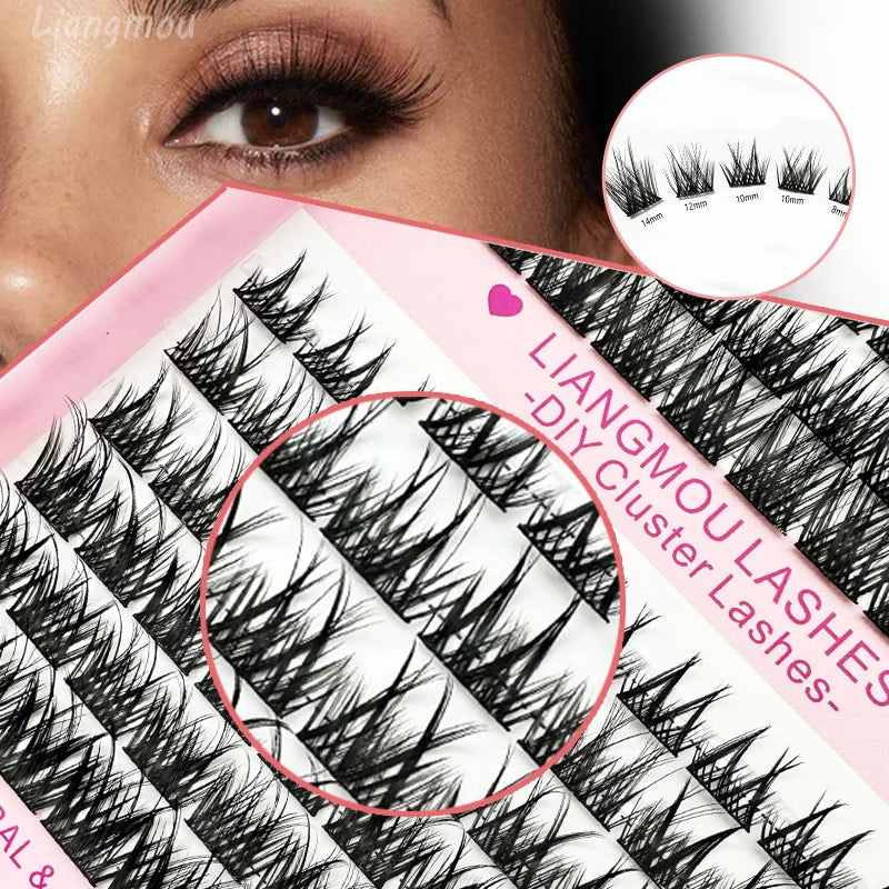 Hottest volume fluffy styles 8-16mm DIY cluster lash extension lash at home