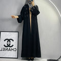 DEMU New Spring and Autumn Women's Long Skirt Abaya Dubai Hot Diamond Nails Pearl Cardigan Robe for Muslim Factory Direct Sales