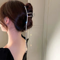 Geometric Tassel Rhinestone Hair Clip Luxury Women Hair Accessories Hairgrip Crystal Hairpin