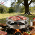 Stainless Steel Mini Portable Outdoor Bbq Grill for Family Hiking Foldable Camping for Barbecue Grill