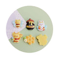 Bee Animal Honey Pot Resin Beads for DIY Toy Shoe Decorative Accessory Jewelry Crafting Flatback Sticker Charms