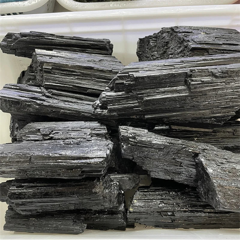 Wholesale Natural Rough Black Tourmaline Specimen Raw Crystal Black Tourmaline for Decoration
