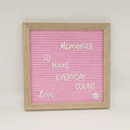 10x10inch Pink Felt Letter Board With Letters and Numbers for Message Board Classroom Decor With Changeable Letters