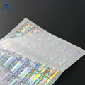 Hologram Labels Custom Stickers Adhesive Security Sticker Roll Waterproof Vinyl Self Adhesive Printing  Met Qr Holographic Label